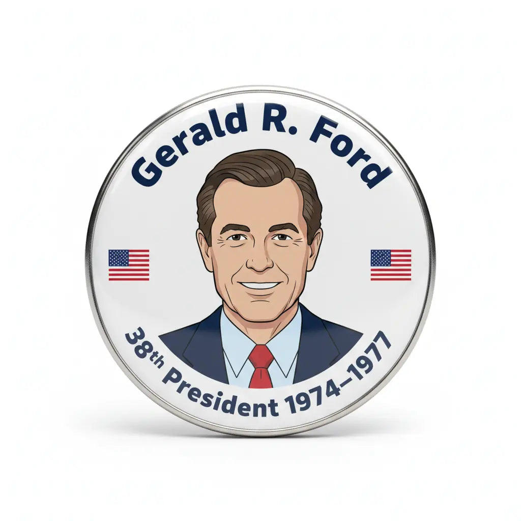 USA President GERALD R. FORD 1974-1977 Pin Button 2.25-inch - mypinbacks.com