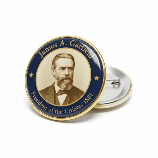 USA President JAMES A. GARFIELD 1881 Pinback 2.25-inch