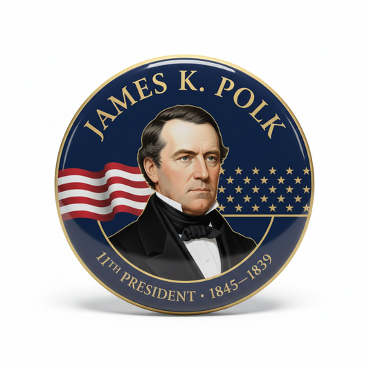 USA President JAMES K. POLK 1845-1849 Pinback 2.25-inch