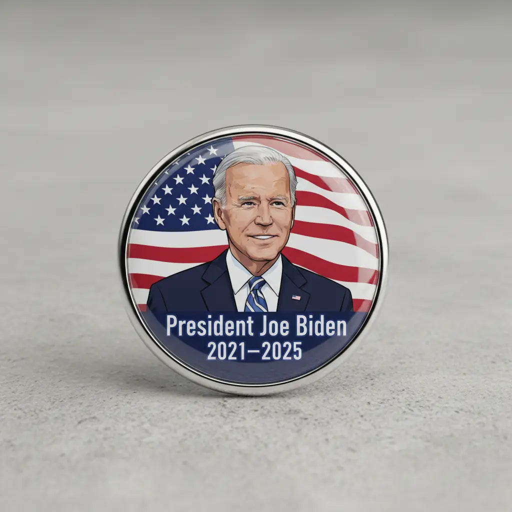 USA President JOE BIDEN 2021-2025 Pin Button 2.25-inch - mypinbacks.com