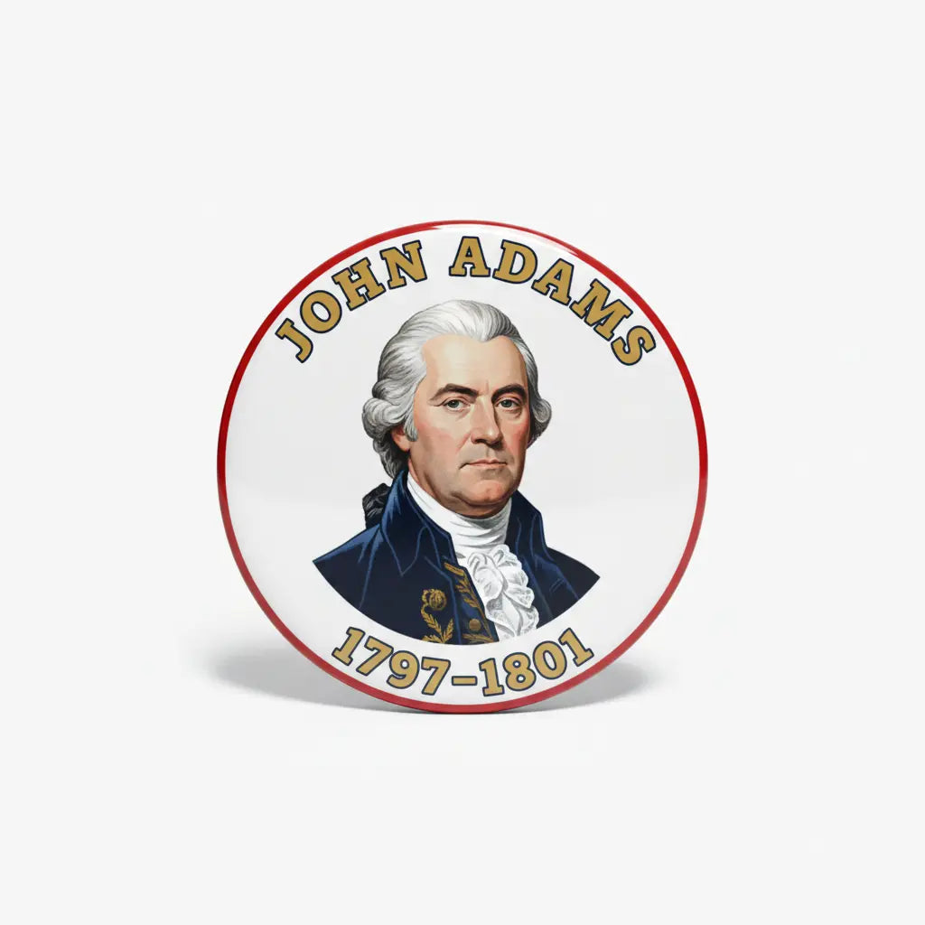 USA President JOHN ADAMS 1797-1801 Pin Button 2.25-inch - mypinbacks.com