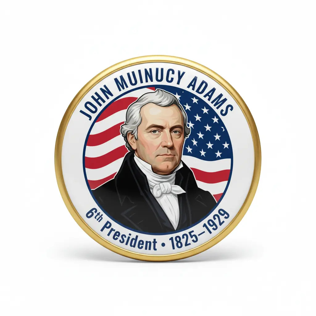 USA President JOHN QUINCY ADAMS 1825-1829 Pin Button 2.25-inch - mypinbacks.com