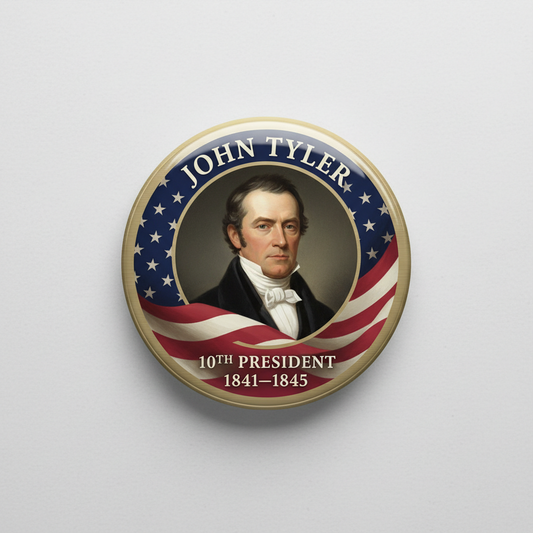 USA President JOHN TYLER 1841-1845 Pinback 2.25-inch