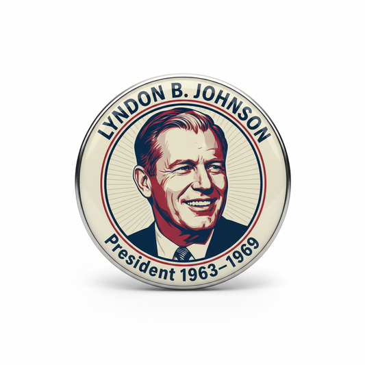 USA President LYNDON B. JOHNSON 1963-1969 Pinback 2.25-inch