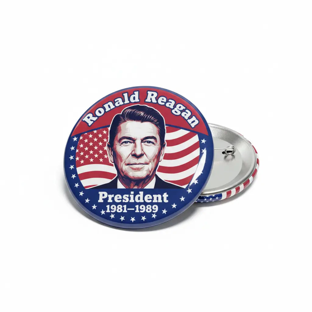 USA President RONALD REAGAN 1981-1989 Pin Button 2.25-inch - mypinbacks.com