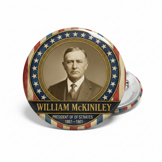 USA President WILLIAM MCKINLEY 1897-1901 Pinback 2.25-inch