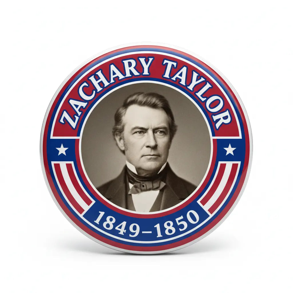 USA President ZACHARY TAYLOR 1849-1850 Pin Button 2.25-inch - mypinbacks.com