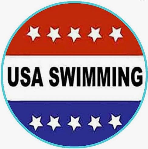 USA Swimming Stripes Stars 2.25"  Pinback