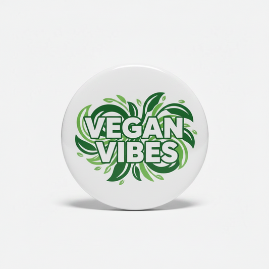 Vegan Vibes Pinback 2.25-inch
