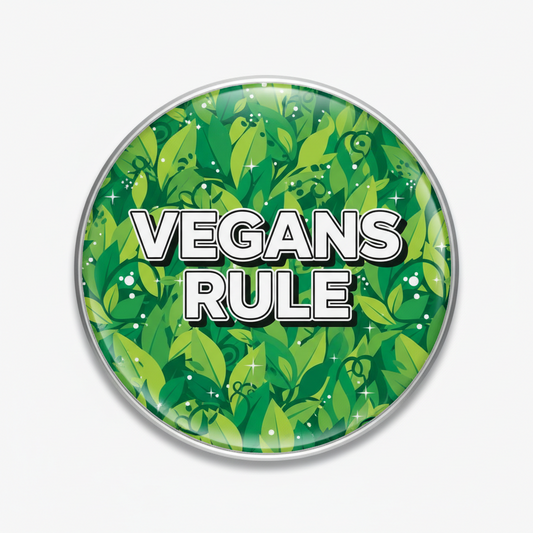 Vegans Rule Pinback 2.25-inch