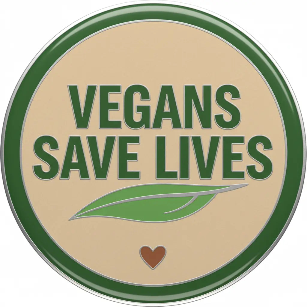 Vegans Save Lives Pinback 2.25-inch