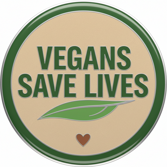 Vegans Save Lives Pinback 2.25-inch