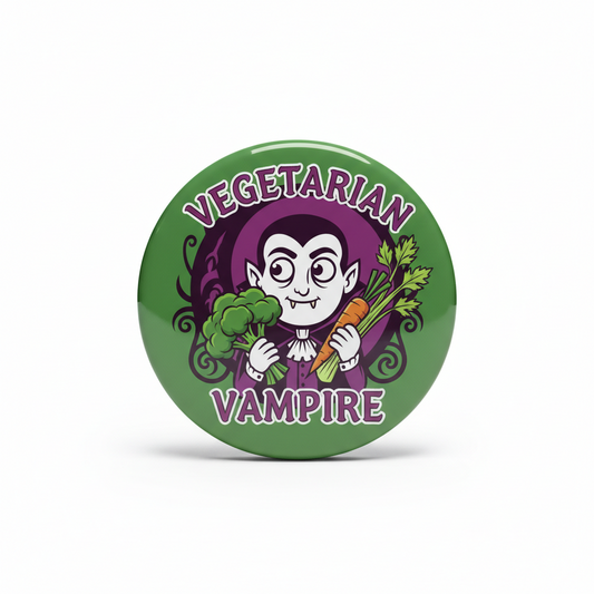 Vegetarian Vampire v2 Pinback 2.25-inch