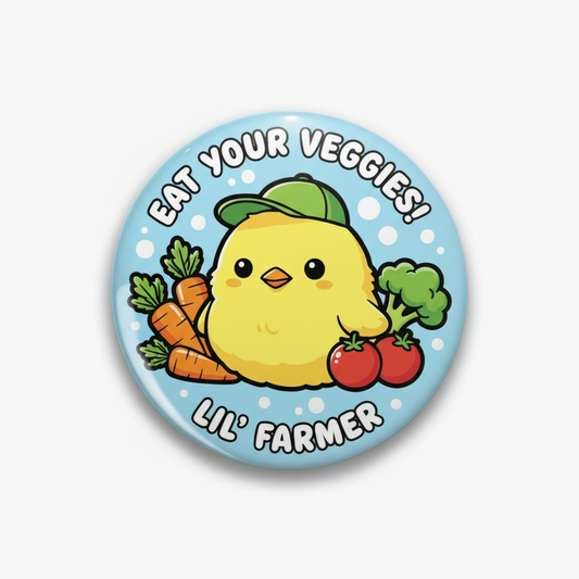 Veggie Chick Pinback 2.25-inch