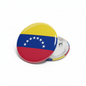 Venezuela flag pinback button with metal clasp, round 2.25-inch