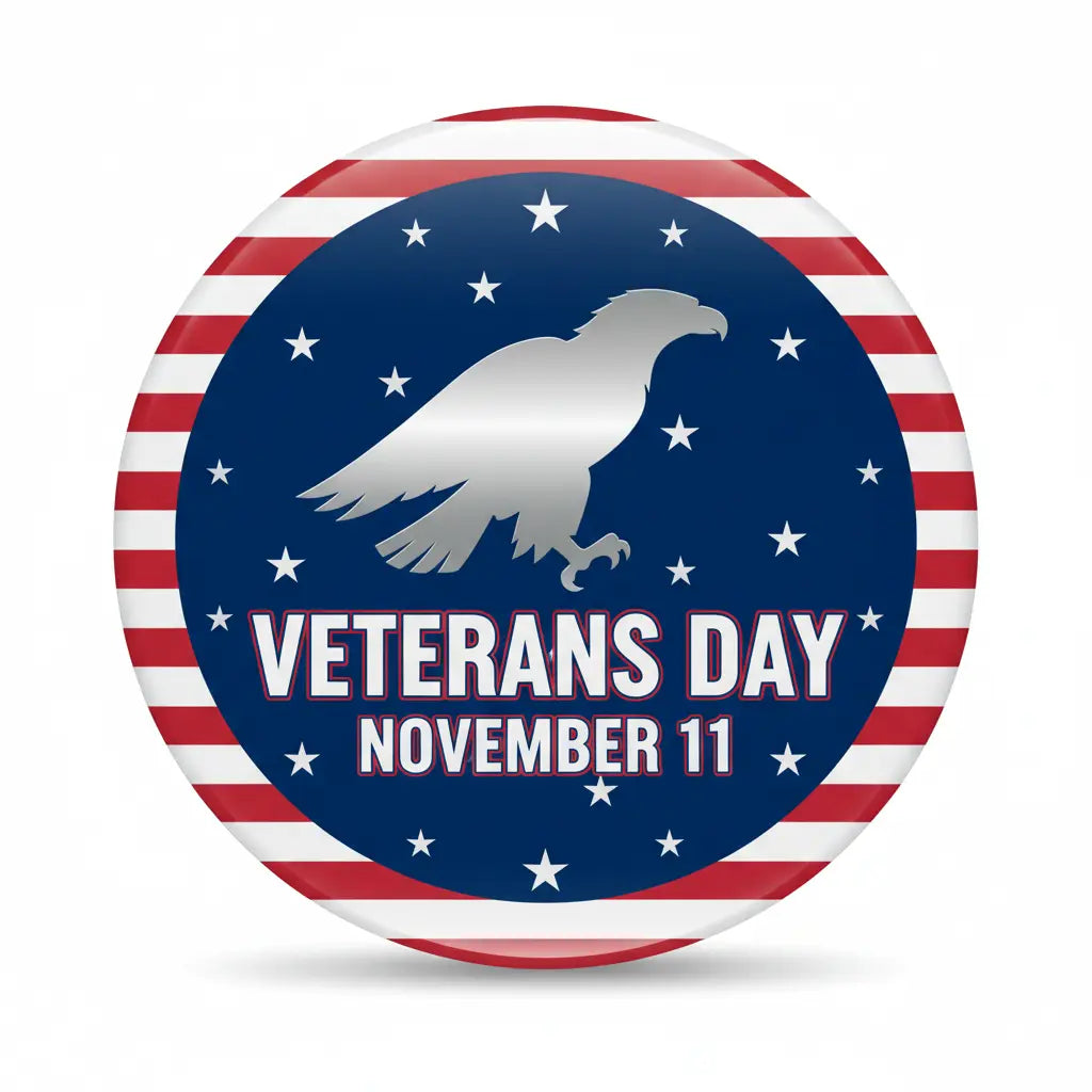 Veterans Day (November 11) Pinback 2.25-inch