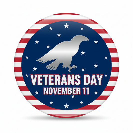 Veterans Day (November 11) Pinback 2.25-inch