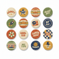 Vintage Style Retro Button Pinback 1.25-inch 24 Pcs