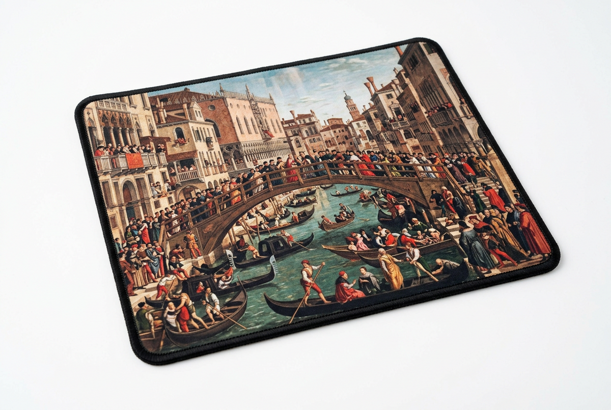 Vittore Carpaccio Miracle of the Relic of the Cross at the Ponte di Rialto Mousepad