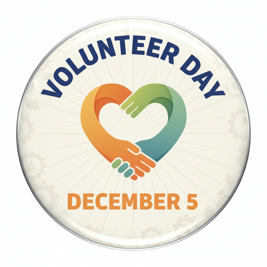 Volunteer Day (December 5) Pinback 2.25-inch