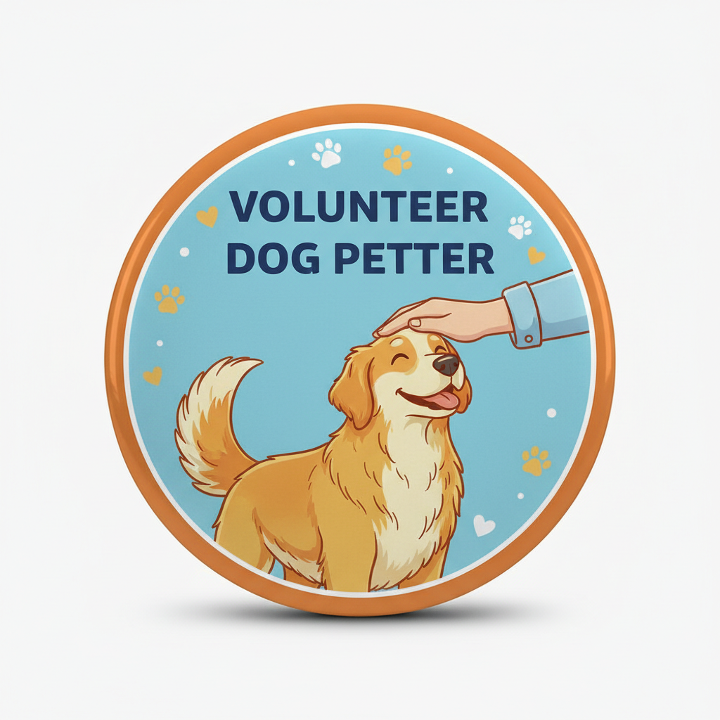 Volunteer Dog Petter Pinback 2.25-inch
