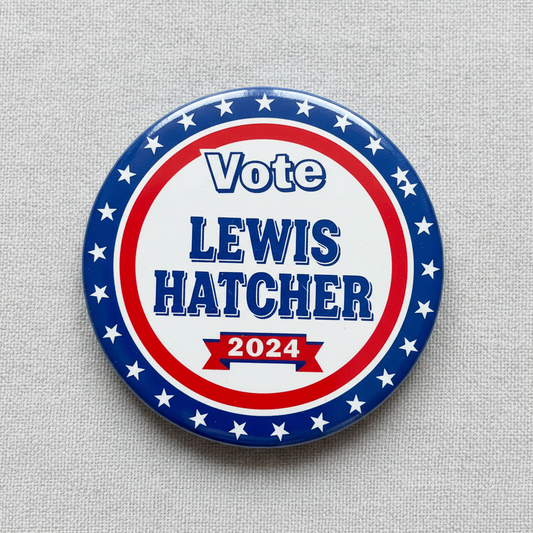 Vote Lewis Hatcher Pinback 2.25-inch