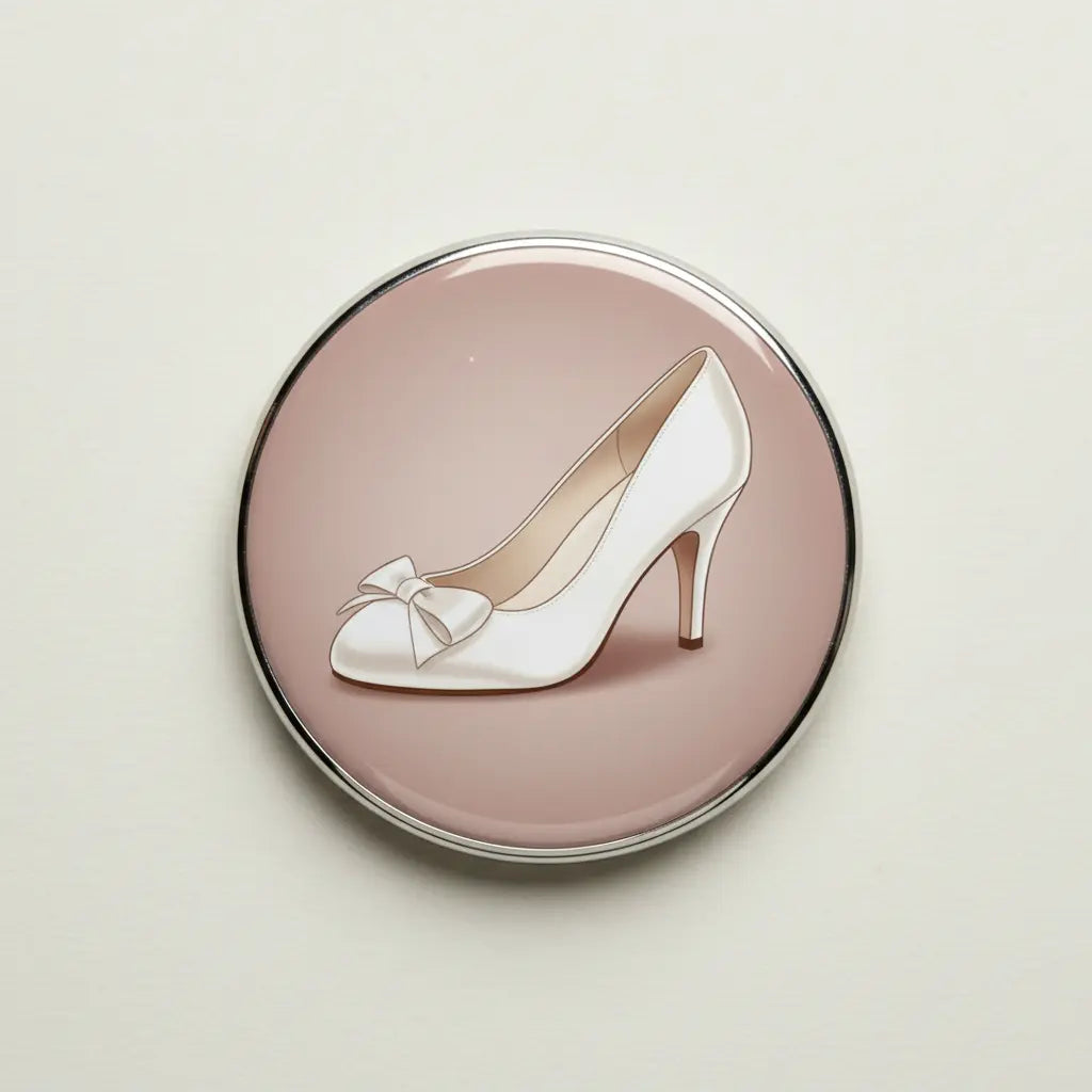 Wedding Shoe Pinback 2.25-inch