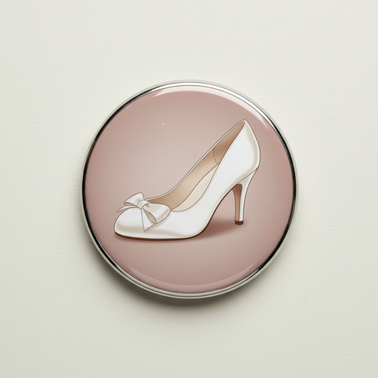 Wedding Shoe Pinback 2.25-inch