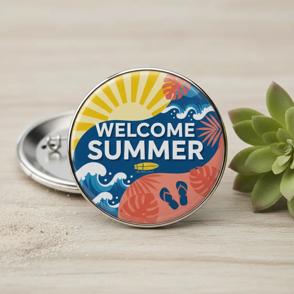 Welcome Summer Pinback 2.25-inch