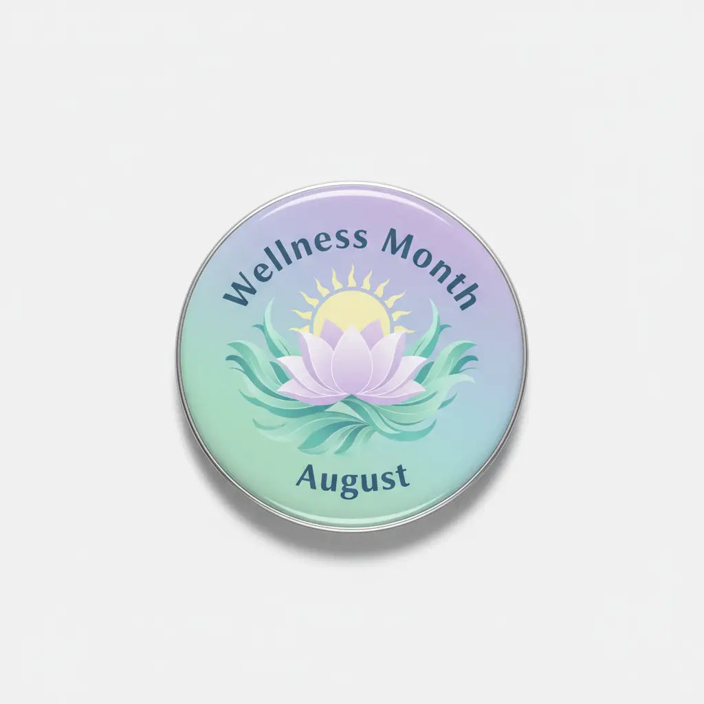 Wellness Month (August) Pinback 2.25-inch