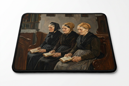Wilhelm Leibl Three Women in Church Mousepad