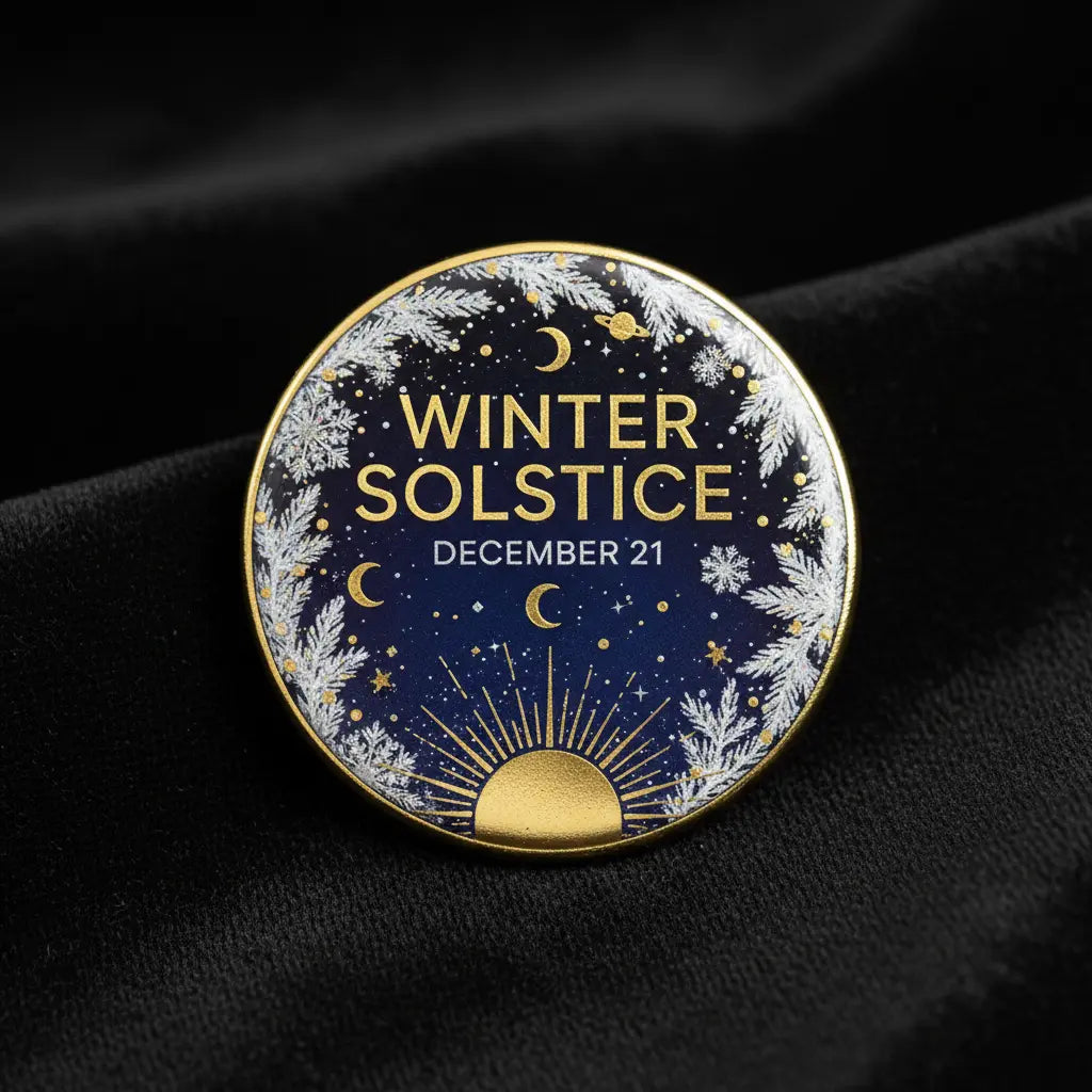 Winter Solstice (December 21) Pinback 2.25-inch