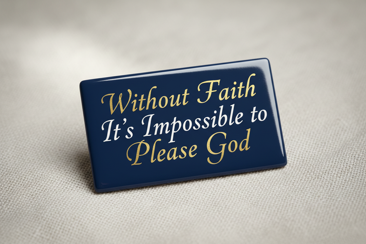 Without faith it’s impossible to please God Acrylic Fridge Magnetic 3-inch x 4-inch