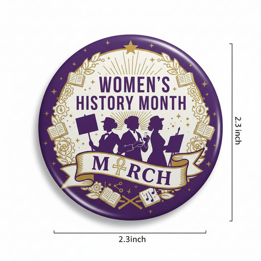 Women's History Month March Pinback 2.25-inch