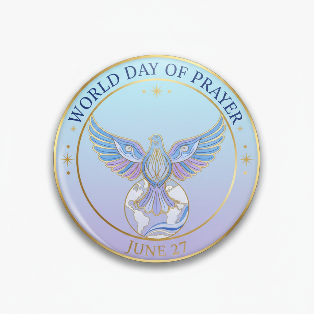 World Day of Prayer (June 27) Pinback 2.25-inch