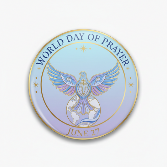 World Day of Prayer (June 27) Pinback 2.25-inch