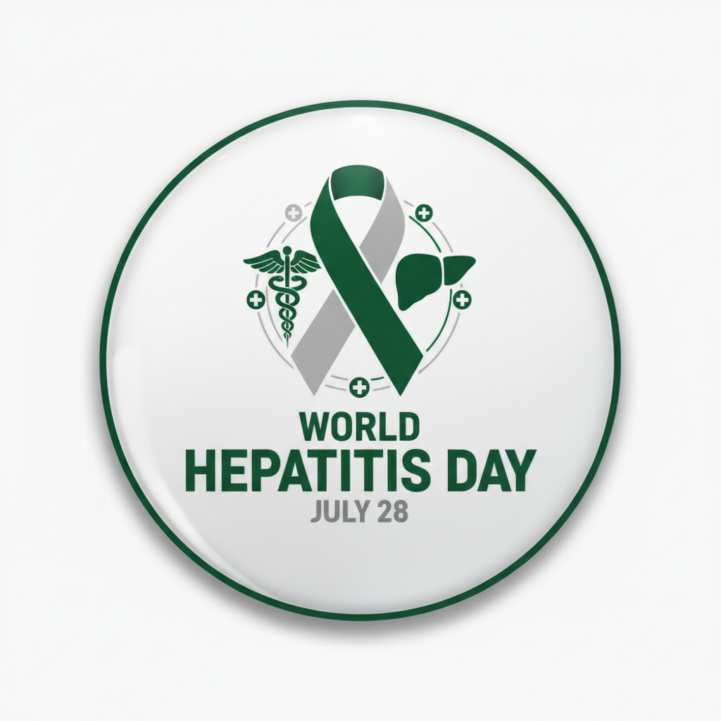World Hepatitis Day (July 28th) Pinback 2.25-inch