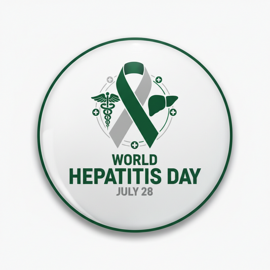 World Hepatitis Day (July 28th) Pinback 2.25-inch
