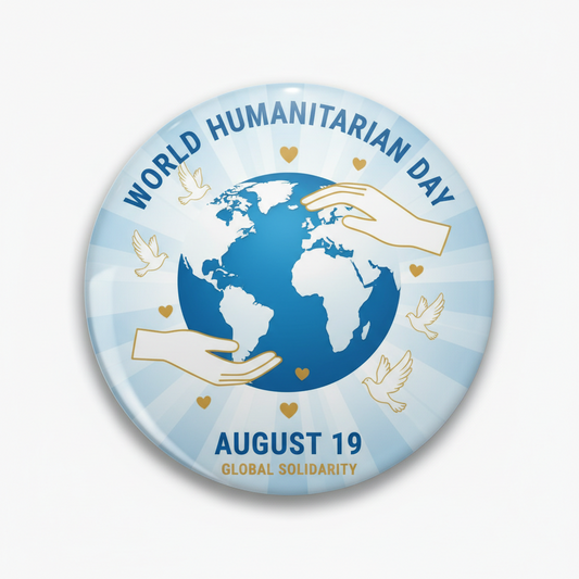 World Humanitarian Day (August 19) Pinback 2.25-inch