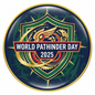 World Pathfinder Day 2025 Messenger Shield Spinner Pinback 2.25-inch