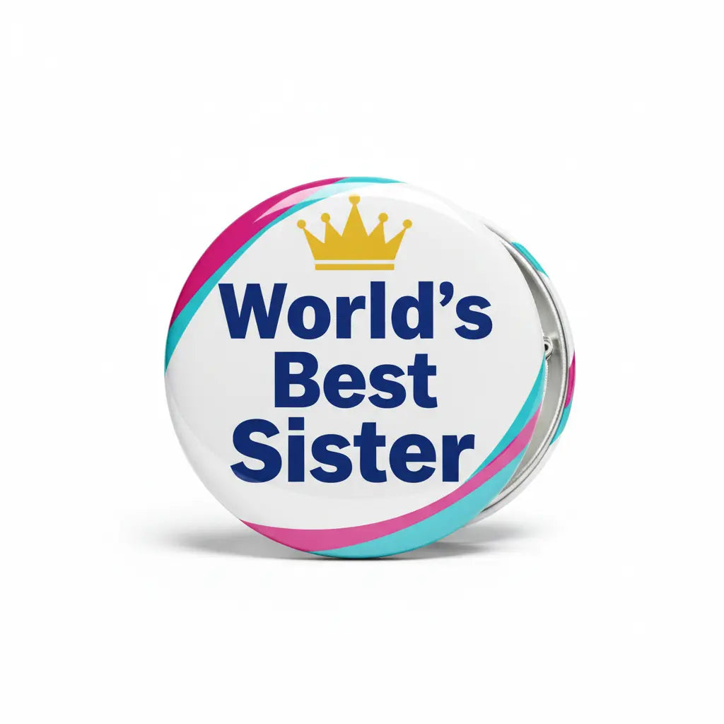 Worlds Best Sister Pinback 2.25-inch