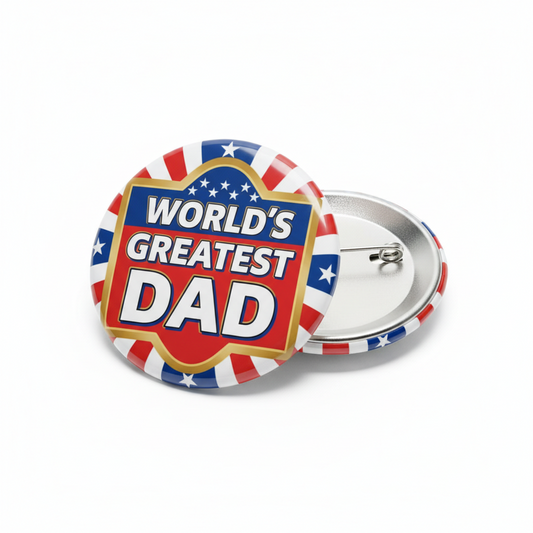 World's Greatest Dad Pinback 2.25-inch