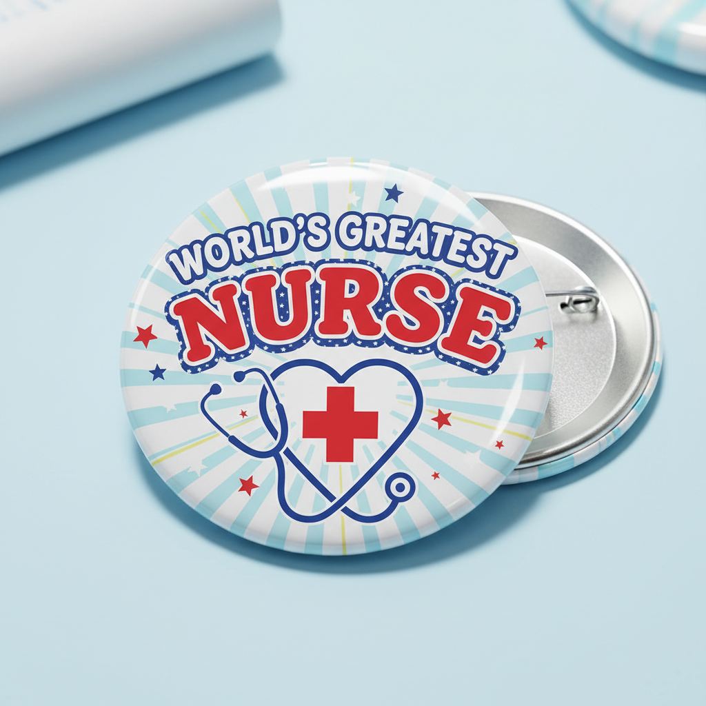 Worlds Greatest Nurse Pinback 2.25-inch