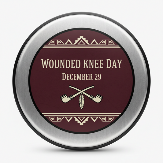 Wounded Knee Day (December 29) Pinback 2.25-inch