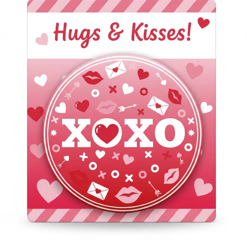 XOXO (Hugs & Kisses) Pinback 2.25-inch