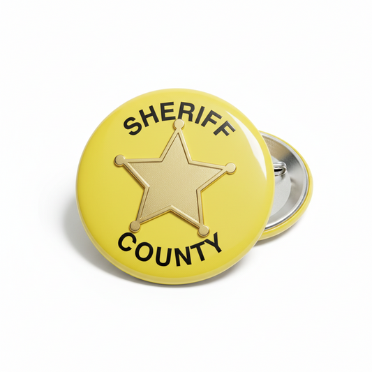 Yellow Sheriff Pinback 2.25-inch