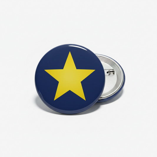 Yellow Star Pinback 2.25-inch