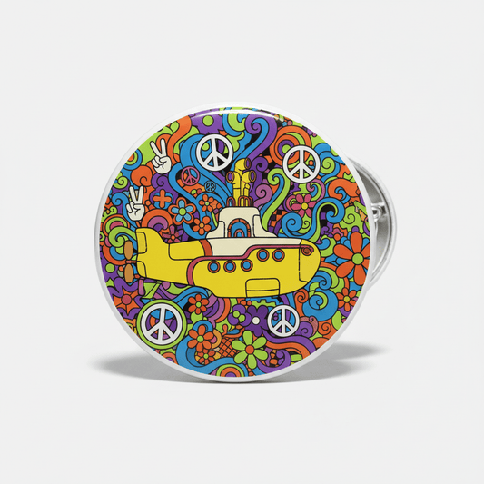 Yellow Submarine Sixties Peace Pinback 2.25-inch - My Pinbacks