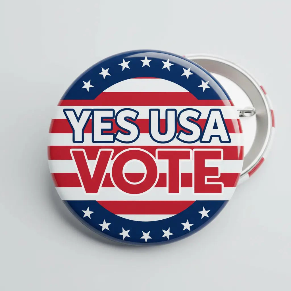 YES USA Vote Pin Pinback 2.25-inch