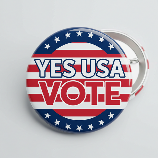 YES USA Vote Pin Pinback 2.25-inch
